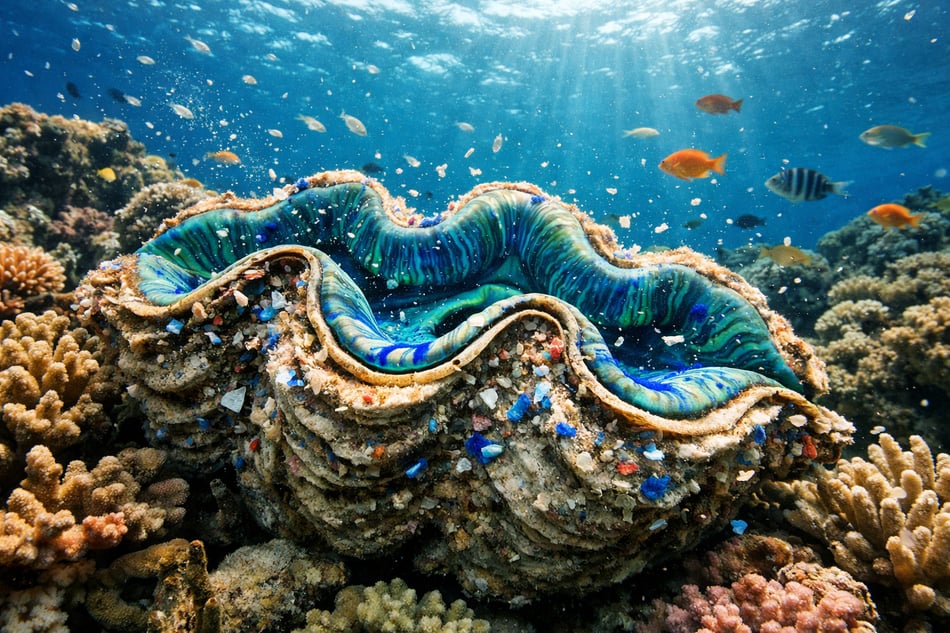 Nature's pollutant filters: How giant clams could help remove microplastics from our oceans